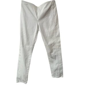 LAUREN JEAN CO. Ralph Lauren Elastic Waist White Jeans Size 14